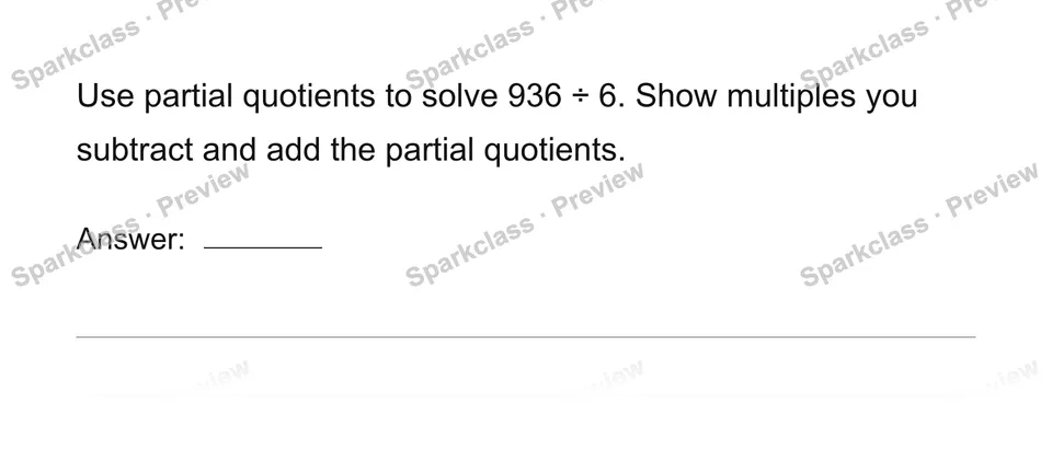 Use partial quotients — page 1