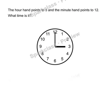 Read an hour — Grade 1 problem preview