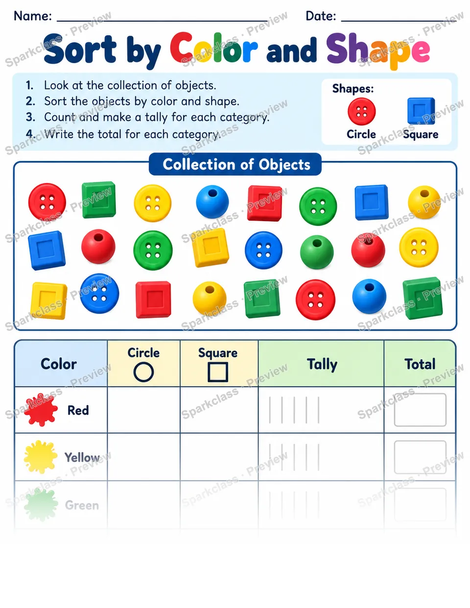 Sort By Color Shape — page 1