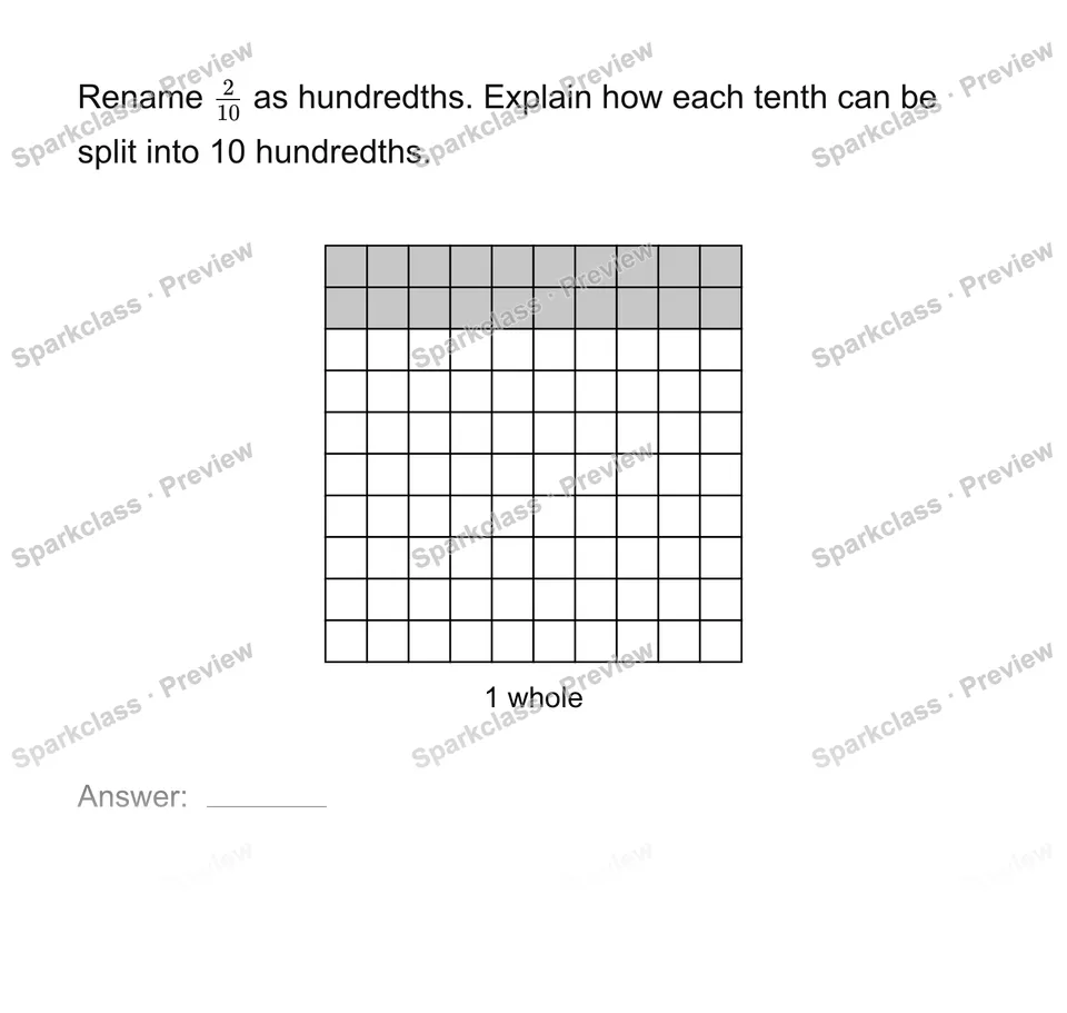 Connect tenths and hundredths — page 1