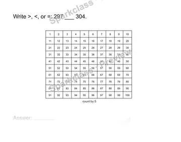 Compare numbers — Grade 2 problem preview