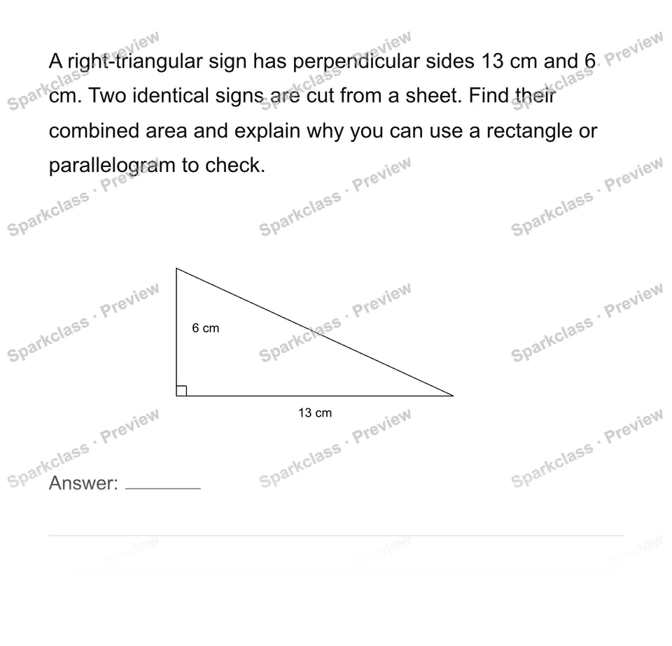 Derive and apply triangle area — page 1