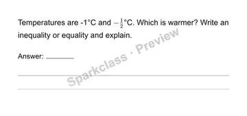 Order rational numbers in mathematical and real contexts — Grade 6 problem preview