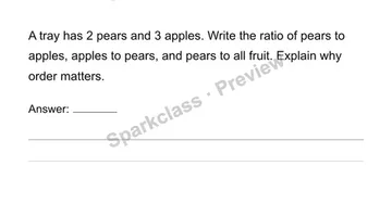 Describe and interpret ratios — Grade 6 problem preview