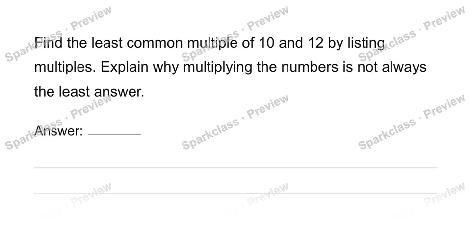 Find least common multiples — page 1