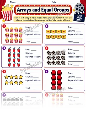 2.OA.C.4 · Arrays — Grade 2 worksheet preview