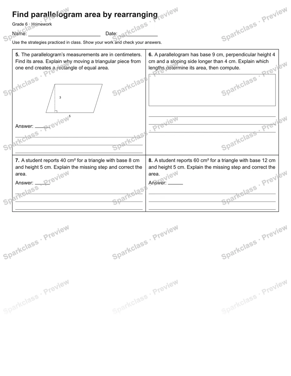 Find parallelogram area by rearranging — Homework — page 2