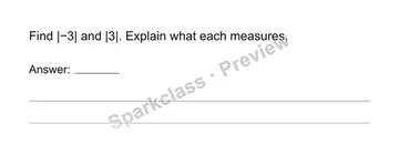 Distinguish absolute value from signed order — Grade 6 problem preview