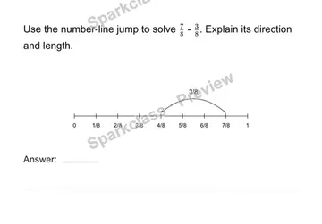 Explain a fraction jump — Grade 4 problem preview