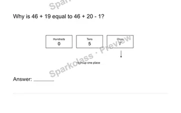 Explain an addition strategy — Grade 2 problem preview
