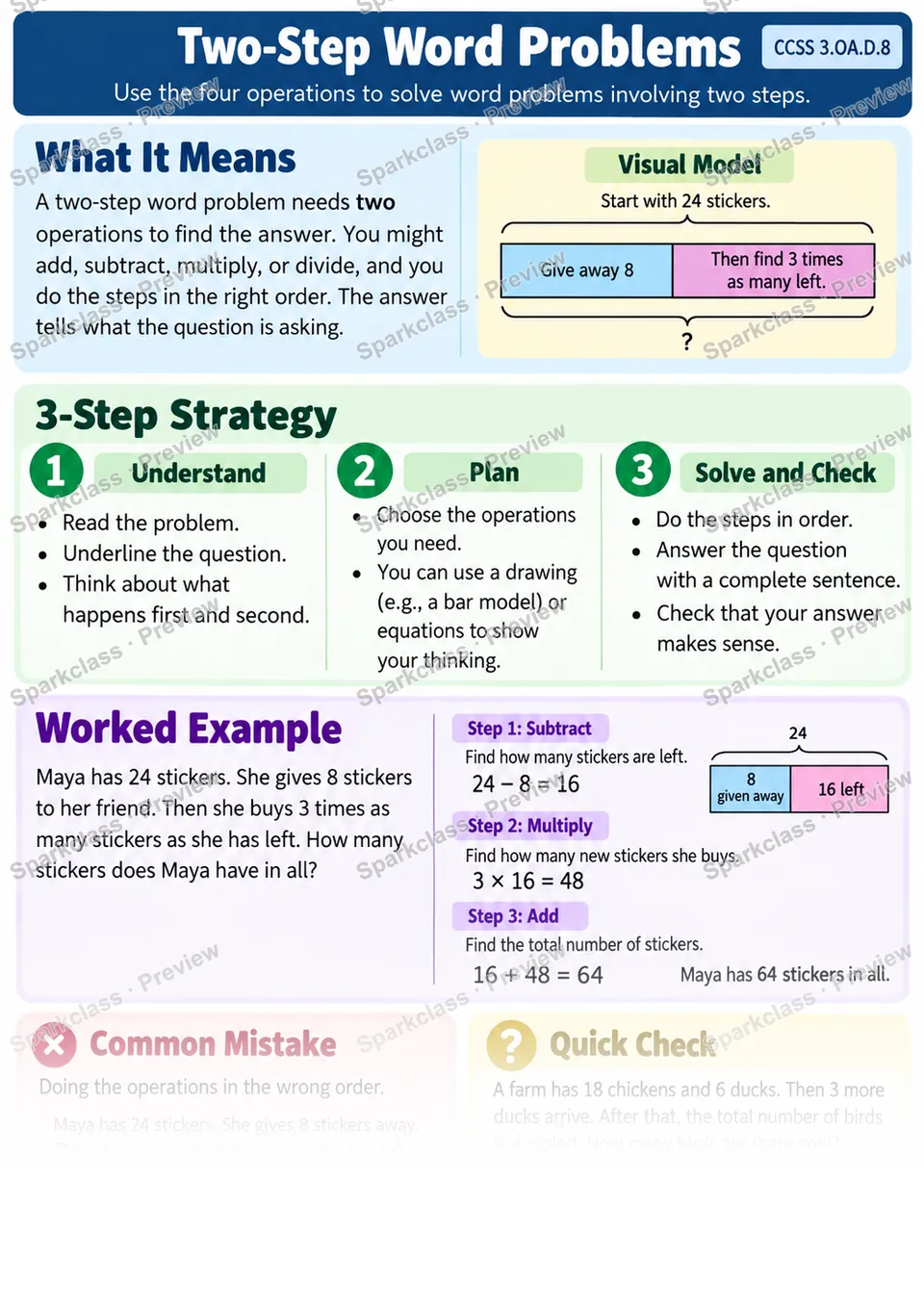 Knowledge Guide · Two-Step Word Problems — page 1