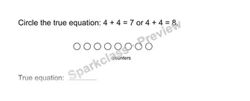 True equation — Grade 1 problem preview