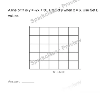 Use a line of fit to predict — Grade 8 problem preview