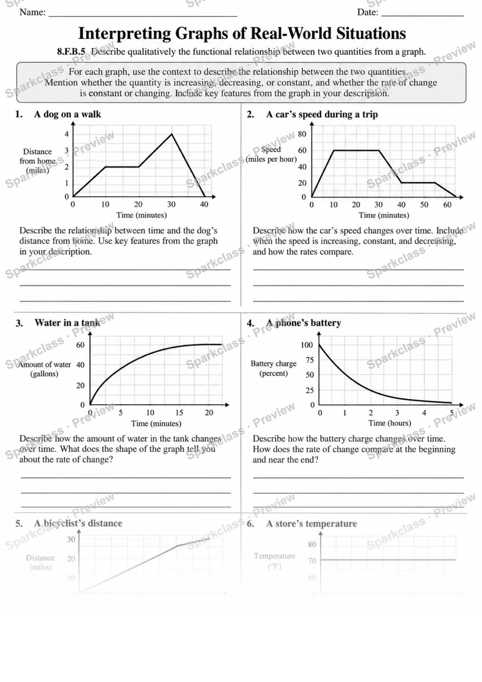 8.F.B.5 · 5 Qualitative Graph Relationships Final — page 1