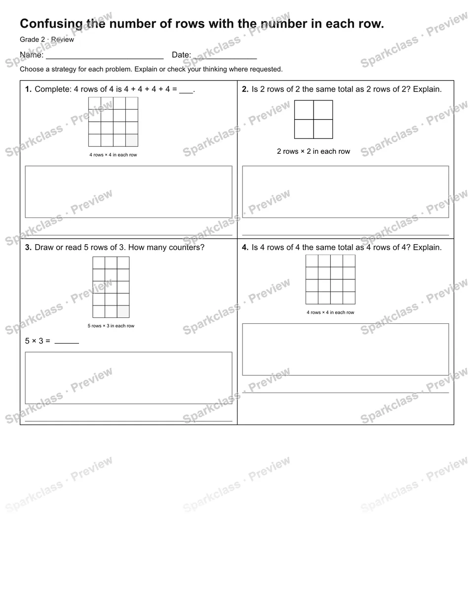 Confusing the number of rows with the number in each row. — Review — page 1