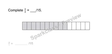 Build an equivalent fraction — Grade 3 problem preview