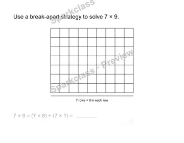 Use a break-apart strategy — Grade 3 problem preview