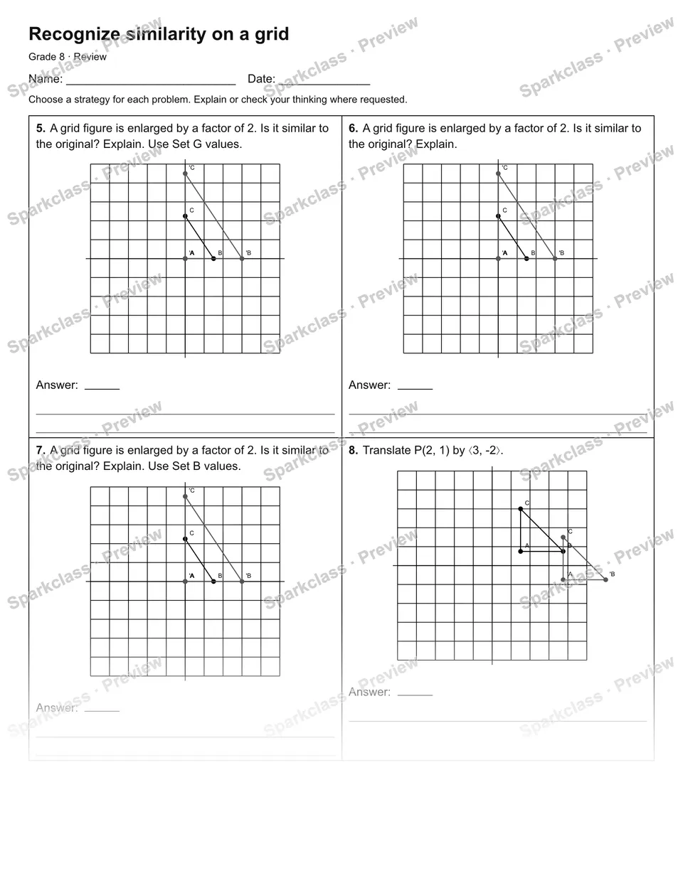 Recognize similarity on a grid — Review — page 2