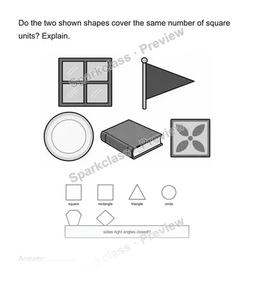 Compare covered area — Grade 2 problem preview