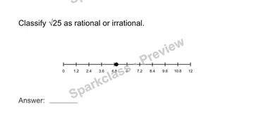 Classify rational and irrational numbers — Grade 8 problem preview