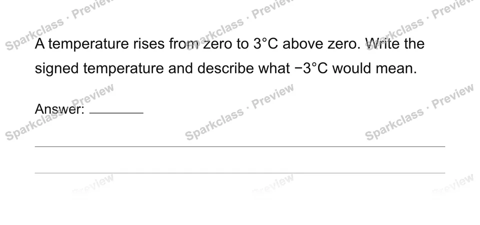 Interpret signed quantities and zero — page 1