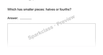 Compare partitions — Grade 1 problem preview