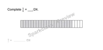 Build an equivalent fraction — Grade 3 problem preview