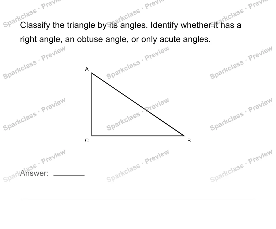 Classify triangles by angles — page 1