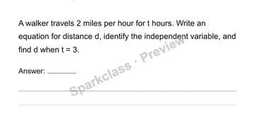 Write equations for quantitative relationships — Grade 6 problem preview
