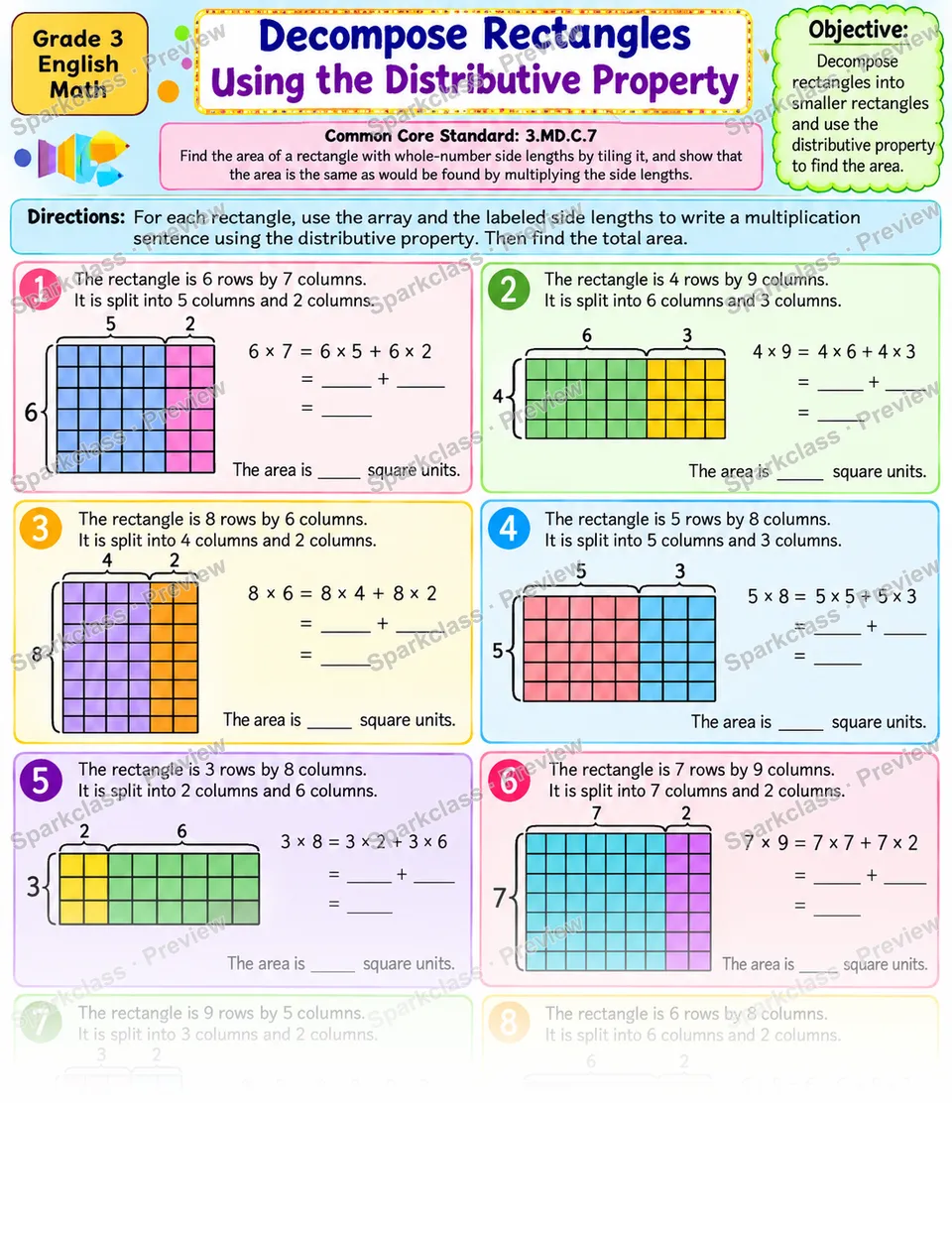 Distributive Property Area 01 — page 1