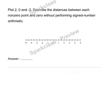 Locate opposites on horizontal and vertical axes — Grade 6 problem preview
