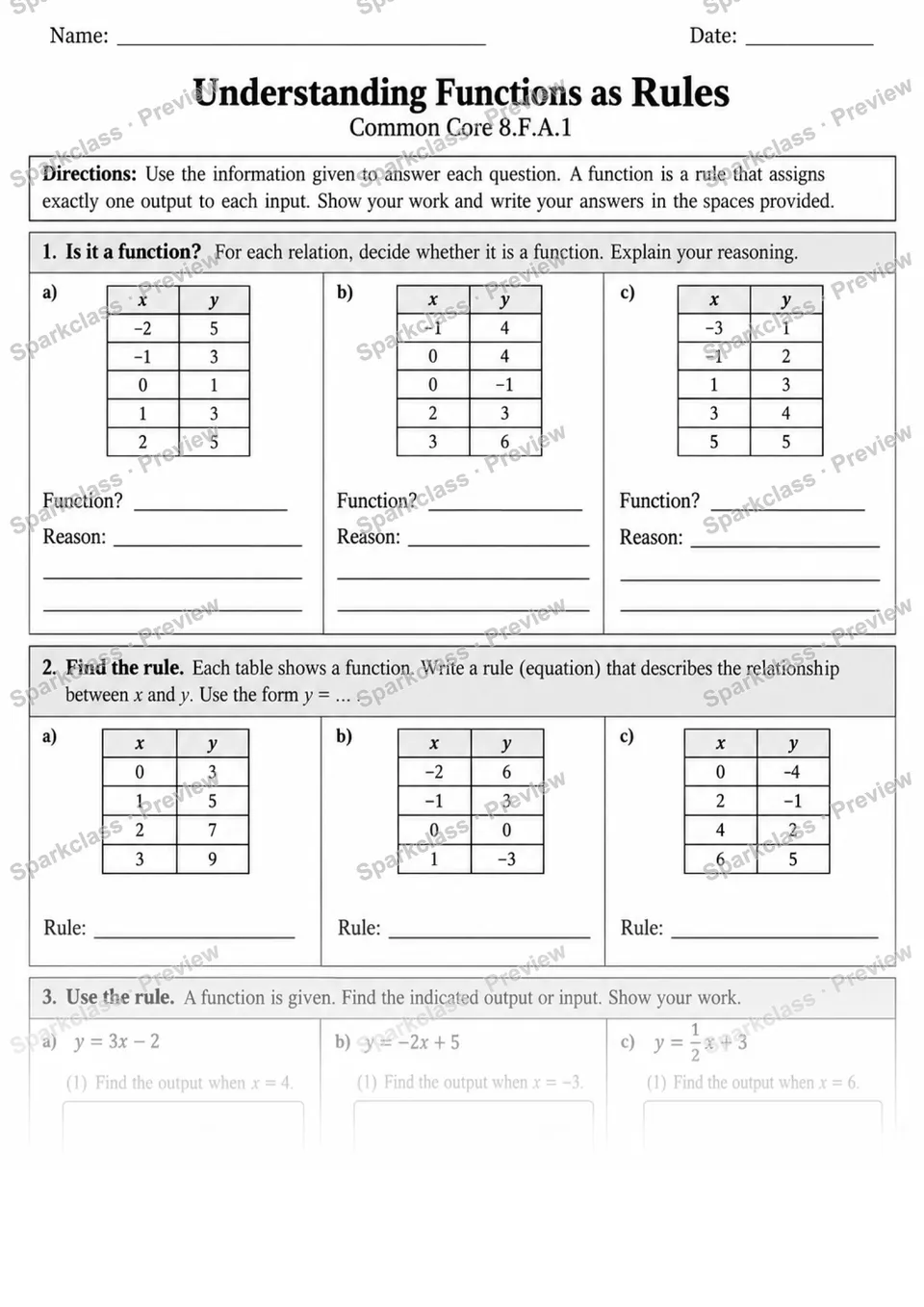 8.F.A.1 · Functions as Rules — page 1