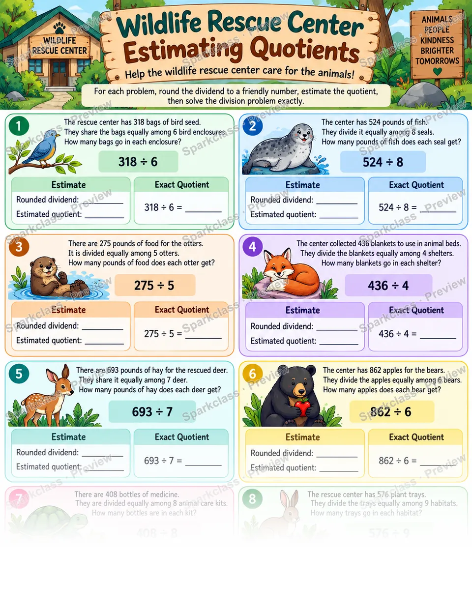 Estimate Quotients — page 1