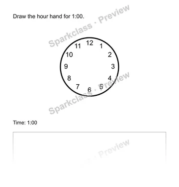 Set the hour — Grade 1 problem preview