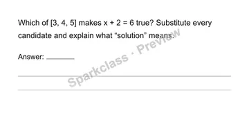 Understand and test solutions — Grade 6 problem preview
