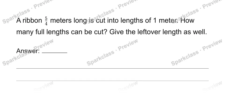 Apply fraction division in contexts — page 1