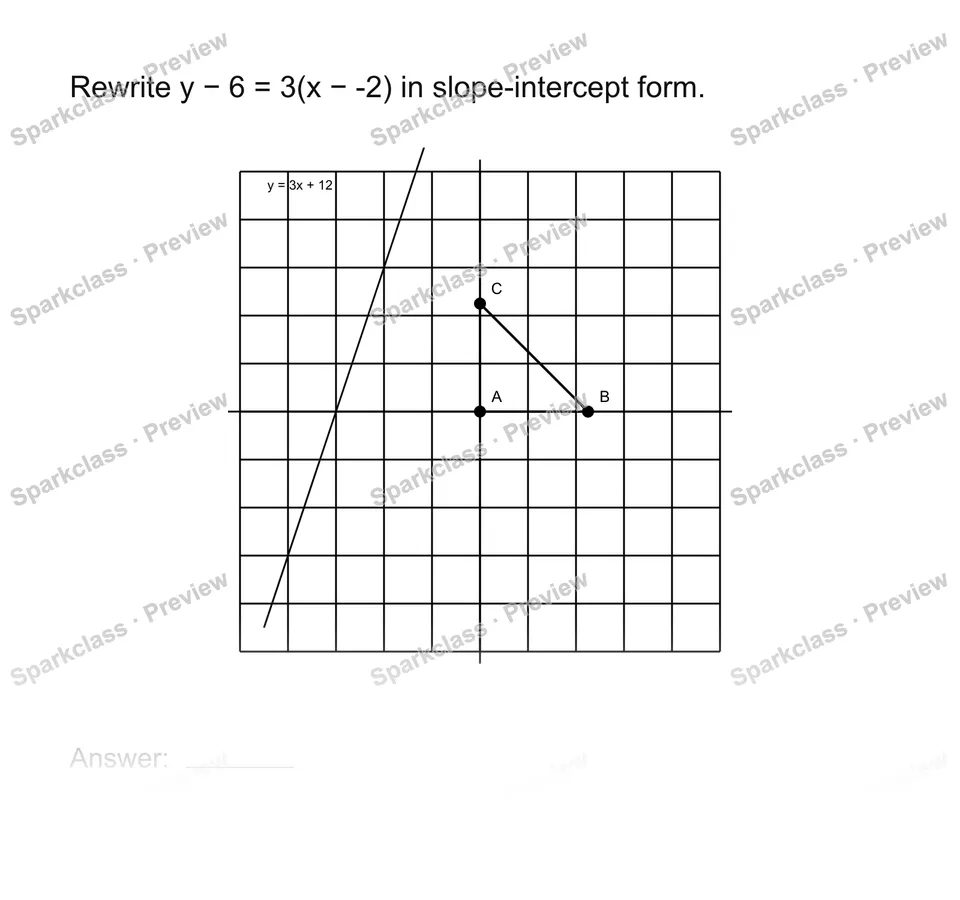 Rewrite point-slope form — page 1