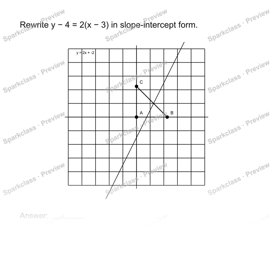 Rewrite point-slope form — page 1