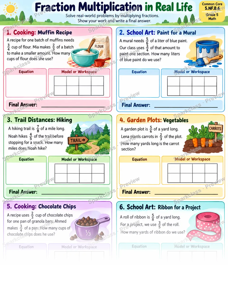 Fraction Multiplication in Real Life — page 1