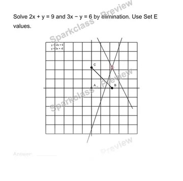 Solve a system by elimination — Grade 8 problem preview