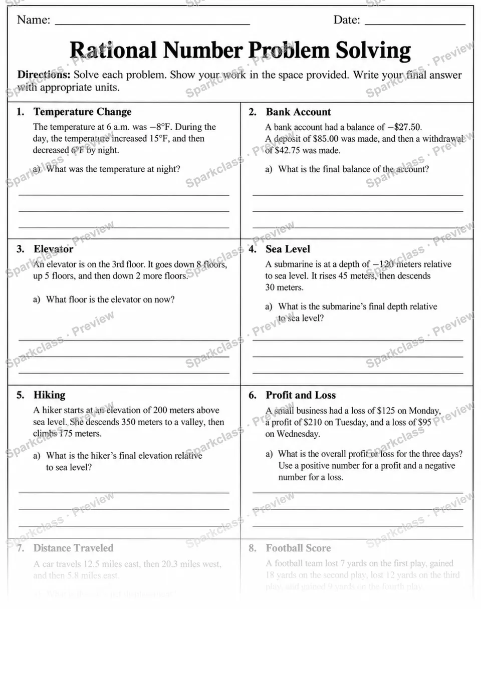 7.NS.A.3 · Solve problems with rational numbers — page 1