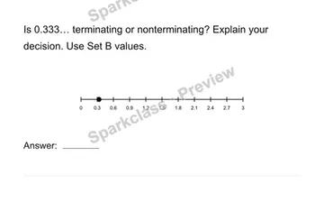 Recognize nonrepeating decimals — Grade 8 problem preview