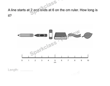 Read the ruler — Grade 2 problem preview