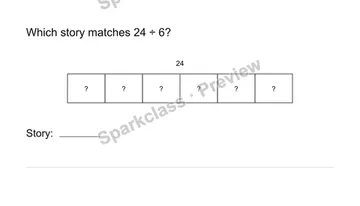 Match the division story — Grade 3 problem preview