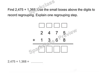 Add whole numbers — Grade 4 problem preview