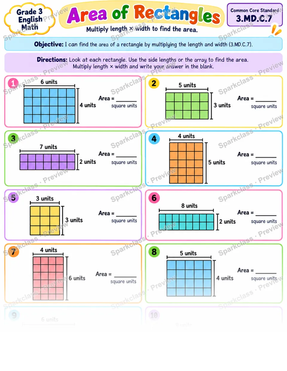 Rectangle Area Multiplication 01 — page 1