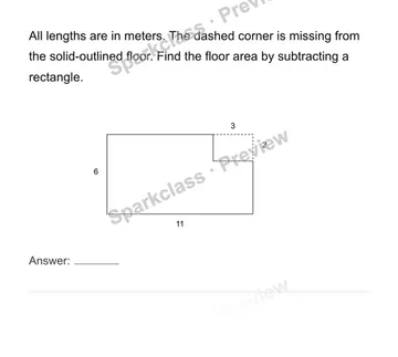 Find areas of composite polygons — Grade 6 problem preview