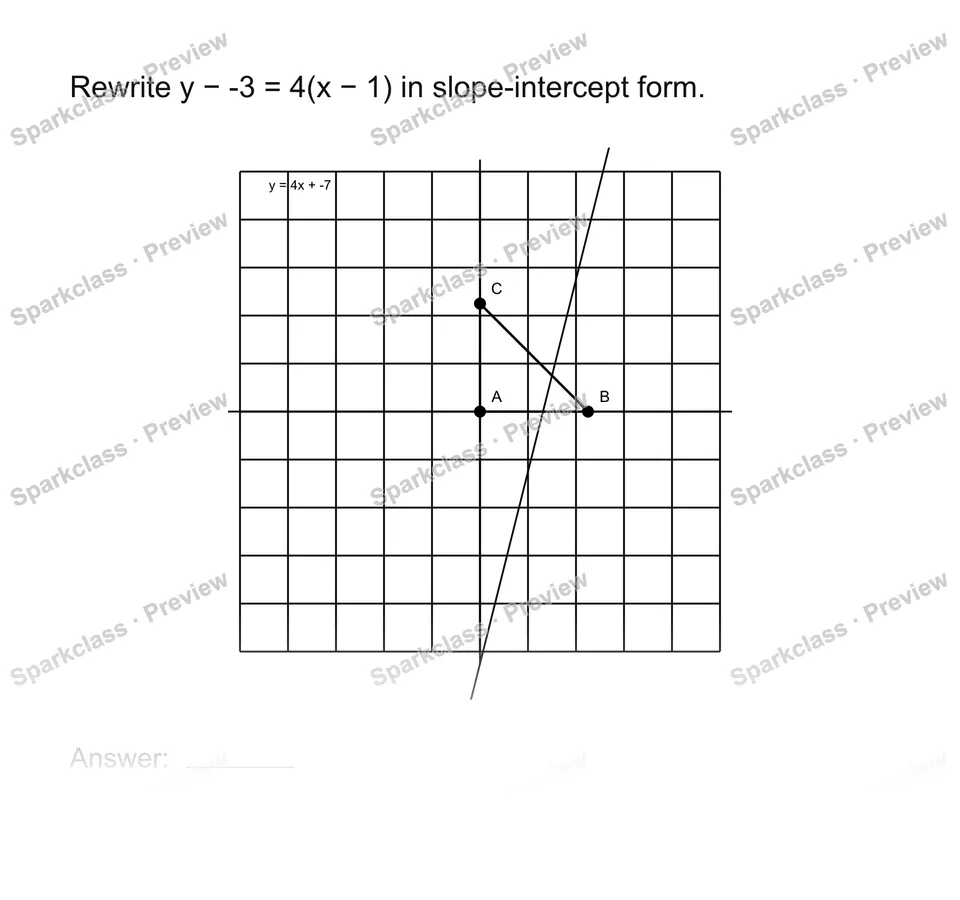 Rewrite point-slope form — page 1