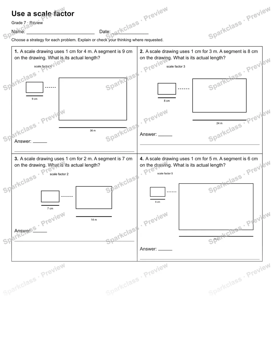 Use a scale factor — Review — page 1