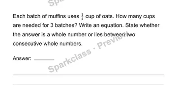 Solve fraction multiplication stories — Grade 4 problem preview